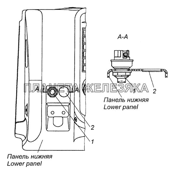 4308-3710004-30 Установка выключателя аккумуляторной батареи КамАЗ-6520 (Euro-2, 3)